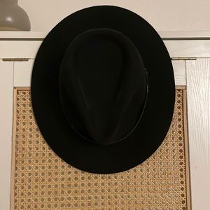 Brixton Wesley wool fedora hat with leather band